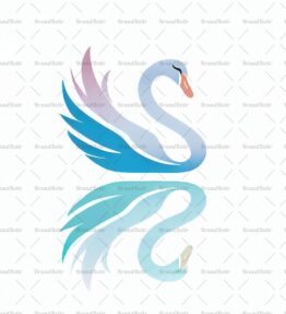 Anmutiger Schwan und Spiegelung